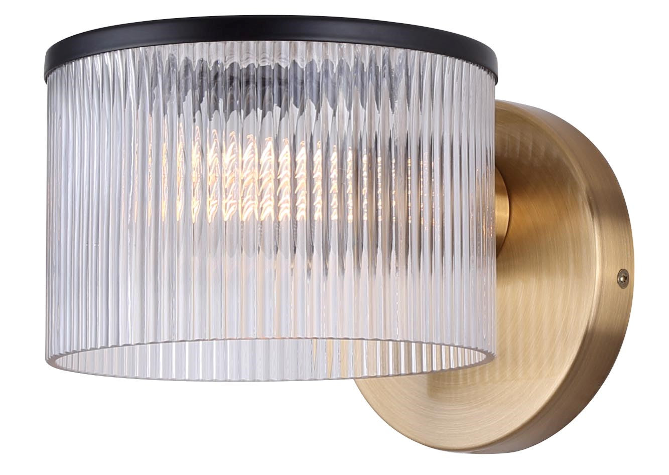 Sconce In Matte Black And Gold Finish by Canarm