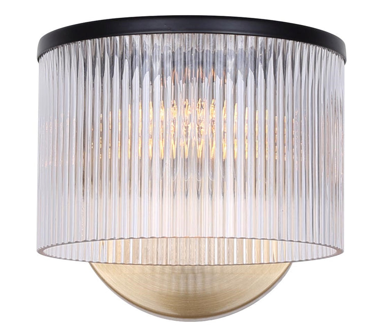 Sconce In Matte Black And Gold Finish