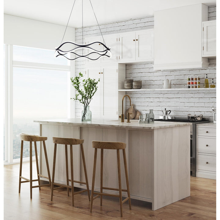 Chandelier In Black Finish