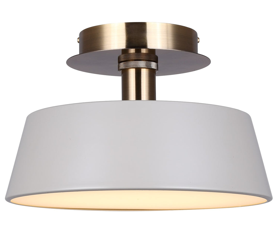 Flush Mount In Matte Gray And Gold Finish by Canarm