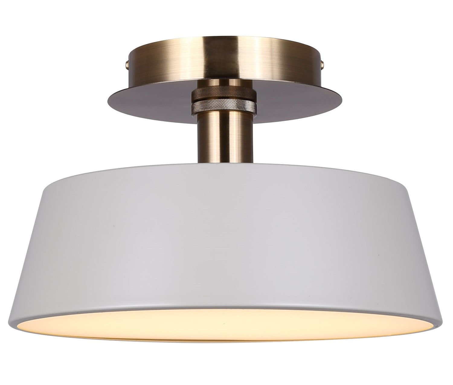 Flush Mount In Matte Gray And Gold Finish by Canarm
