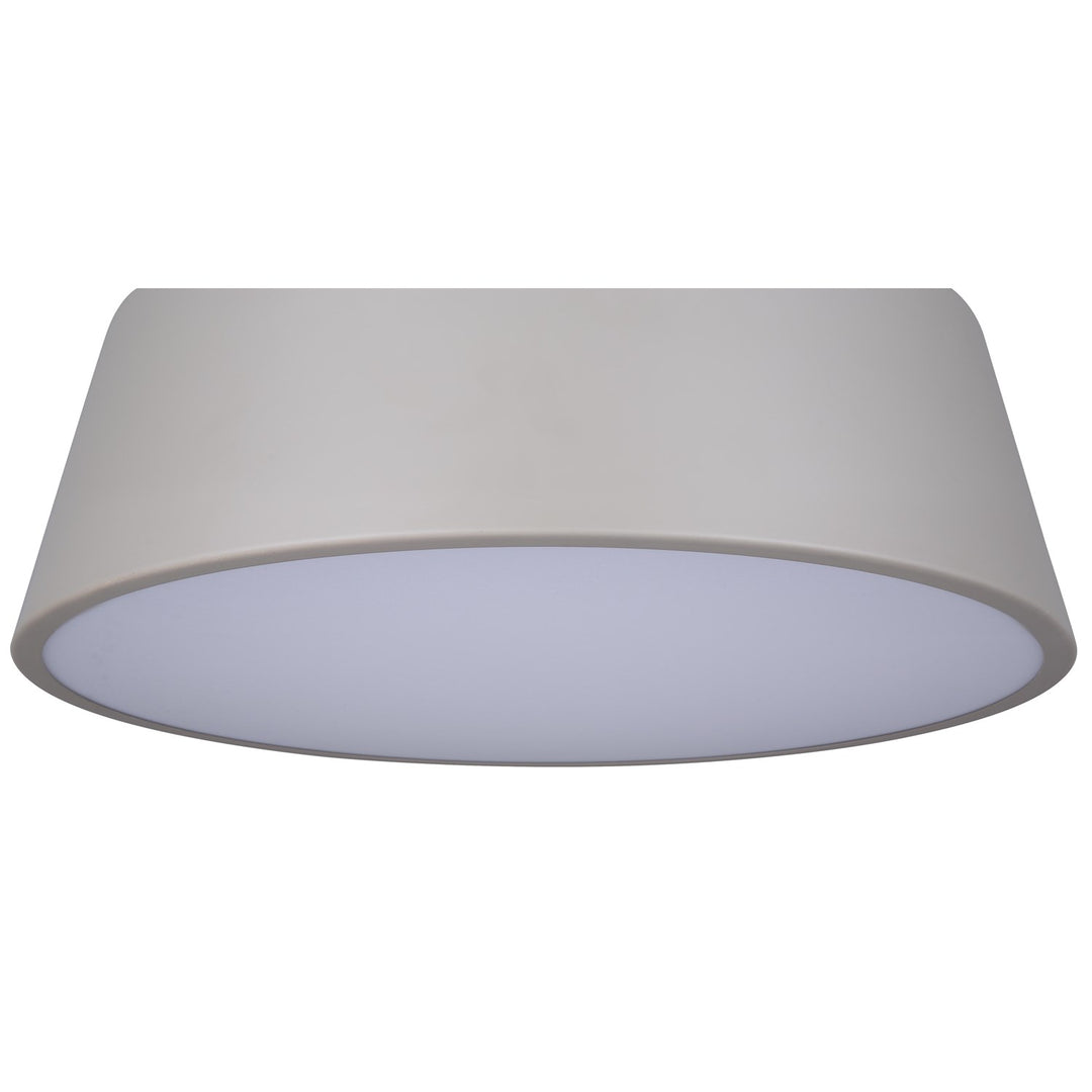 Flush Mount In Matte Gray And Gold Finish