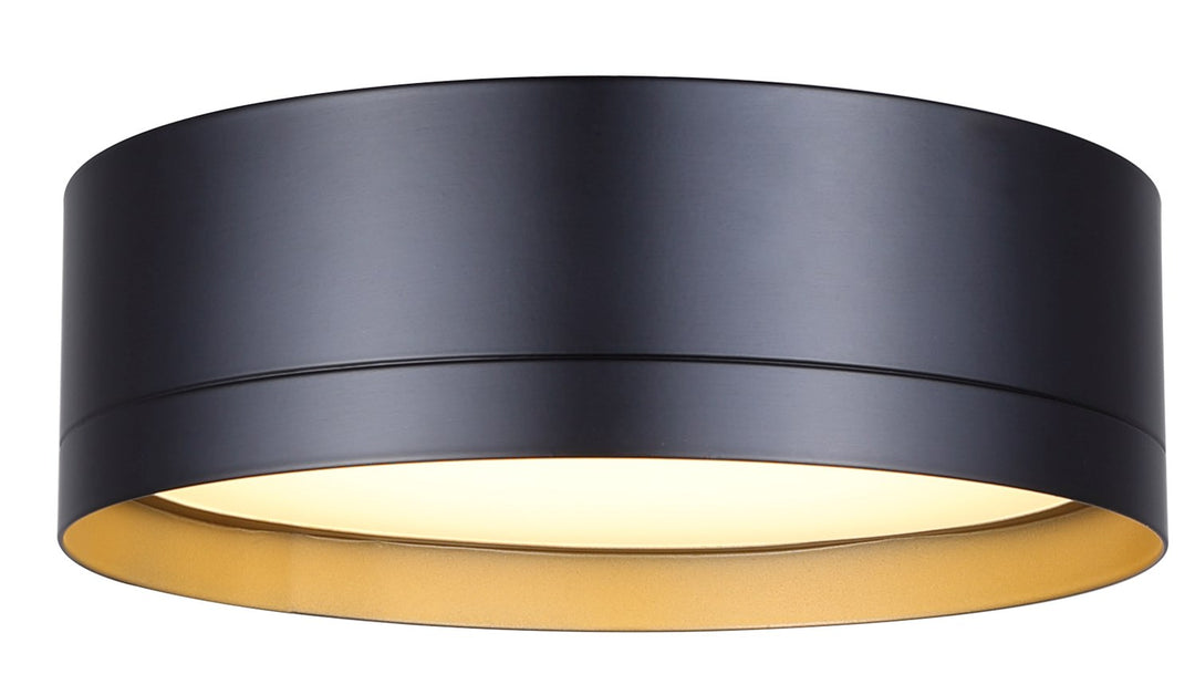 Flush Mount In Black Finish by Canarm
