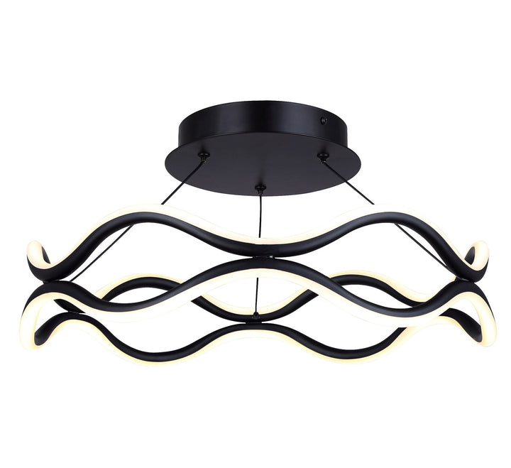 Semi Flush In Black Finish by Canarm