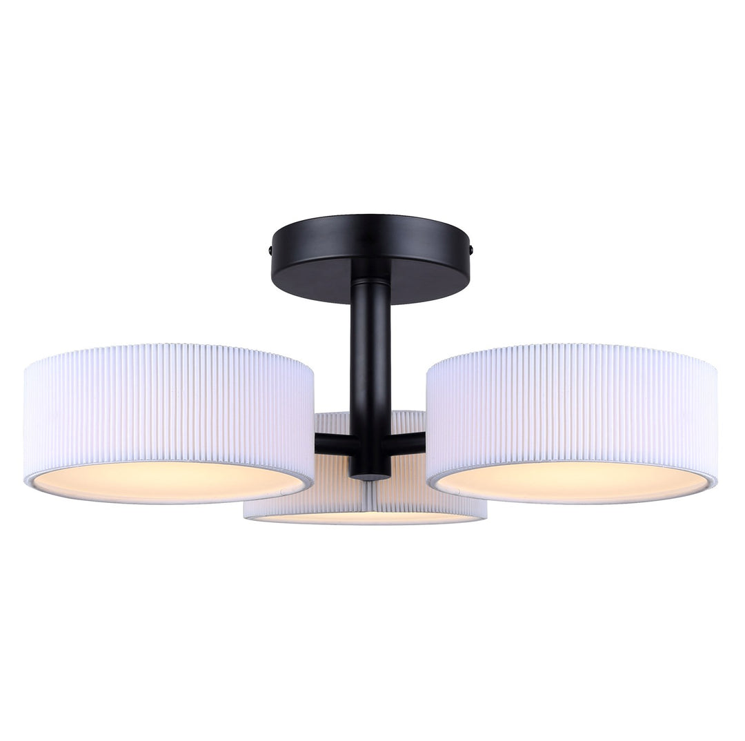 Semi Flush In Black Finish by Canarm
