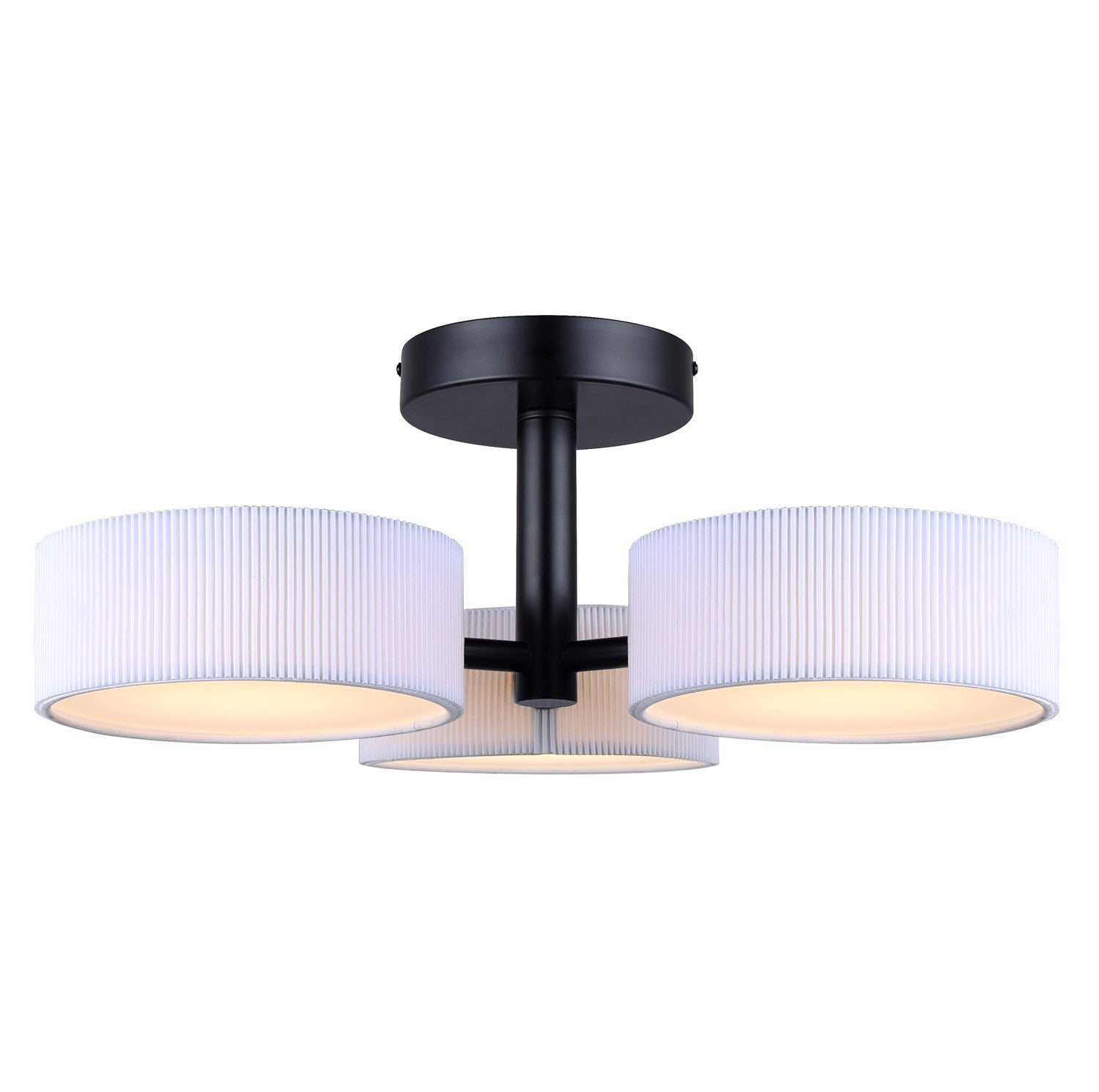 Semi Flush In Black Finish by Canarm