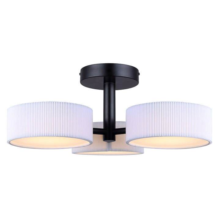 Semi Flush In Black Finish by Canarm
