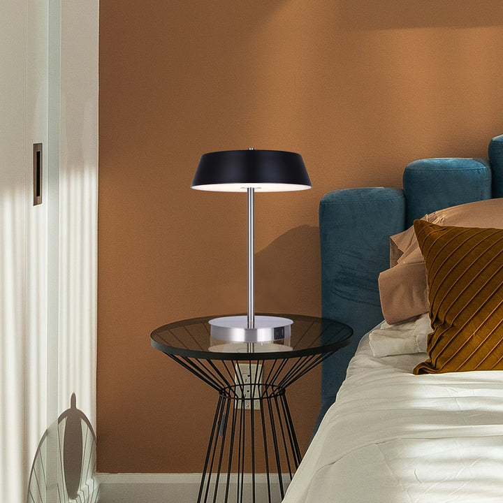 Table Lamp In Brushed Nickel Finish