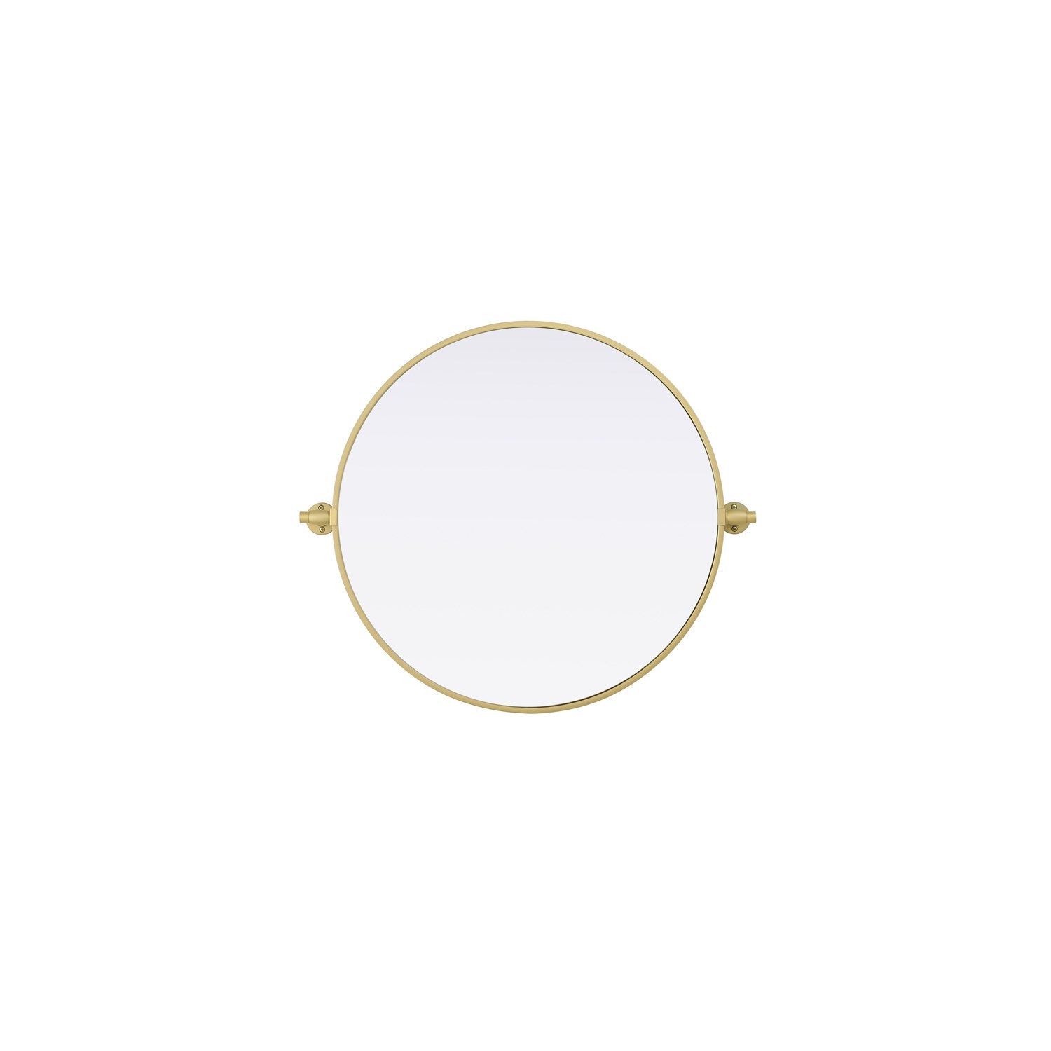 24X24 Pivot Mirror In Brass by Elegant Kitchen and Bath