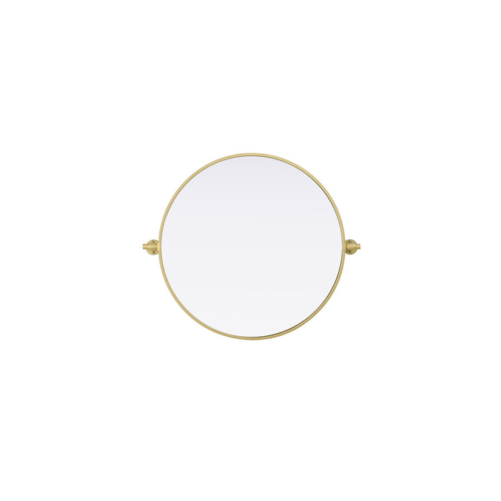 24X24 Pivot Mirror In Brass by Elegant Kitchen and Bath