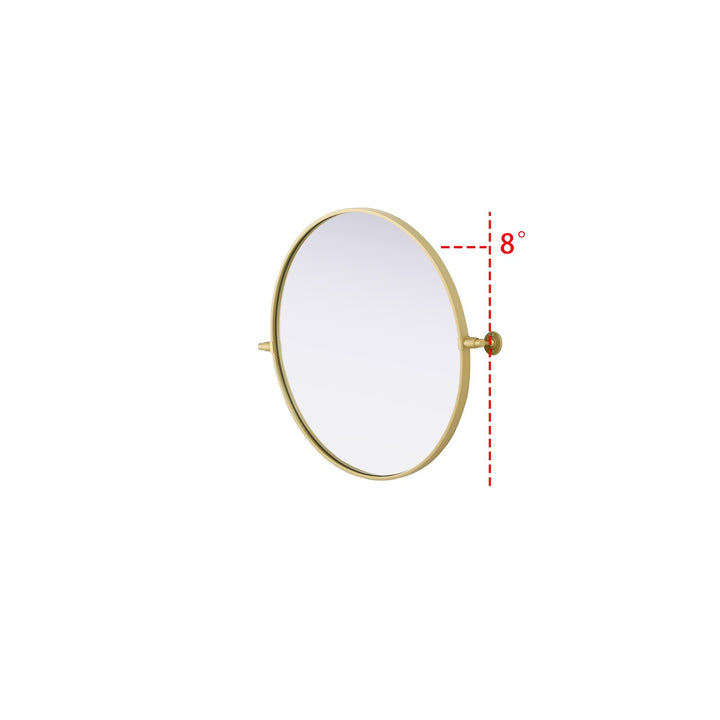 24X24 Pivot Mirror In Brass