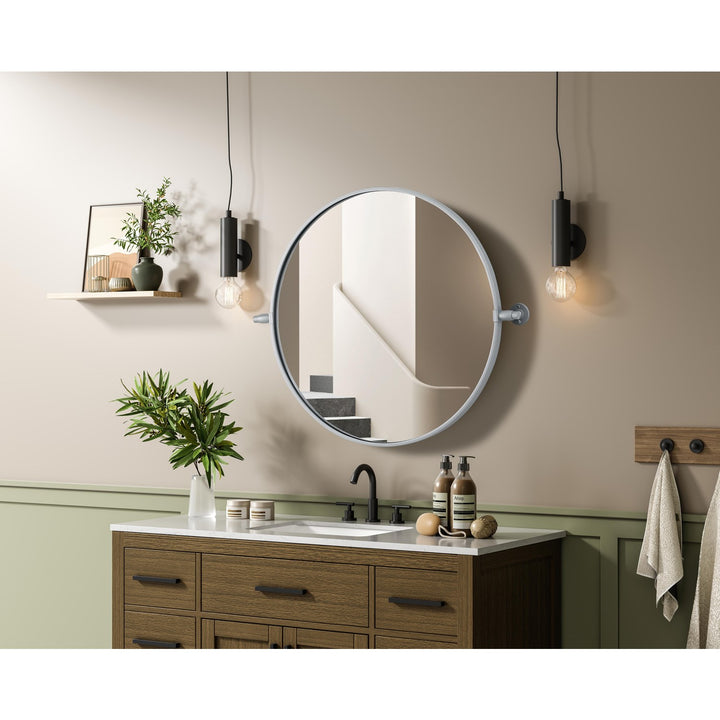 24X24 Pivot Mirror In Silver