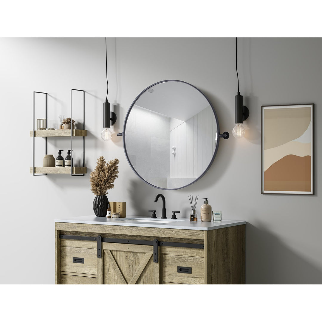 30X30 Pivot Mirror In Black