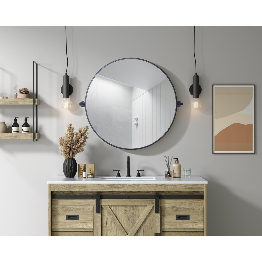 30X30 Pivot Mirror In Black