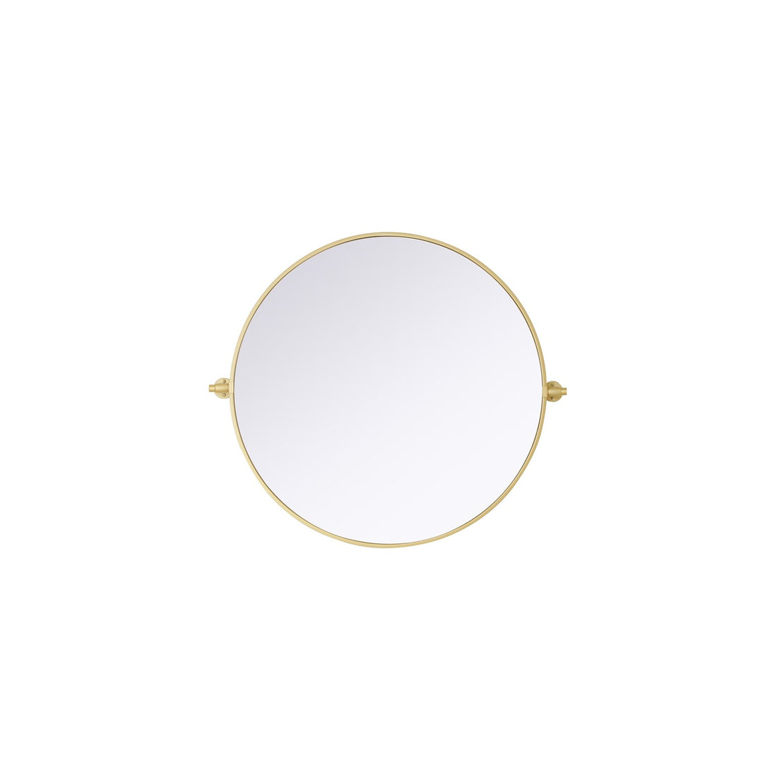 30X30 Pivot Mirror In Brass by Elegant Kitchen and Bath