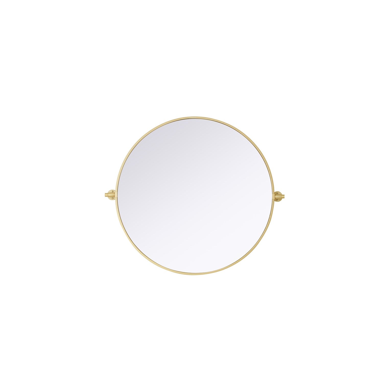 30X30 Pivot Mirror In Brass by Elegant Kitchen and Bath
