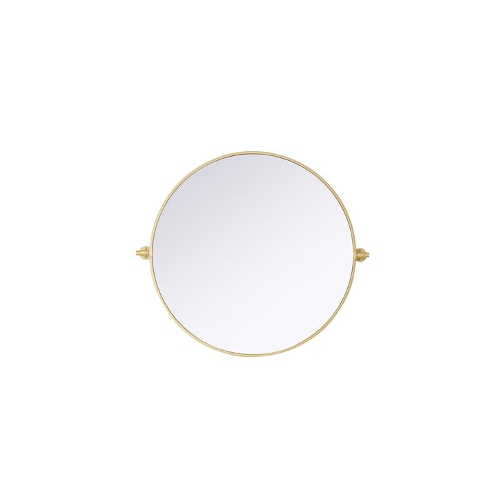 30X30 Pivot Mirror In Brass by Elegant Kitchen and Bath