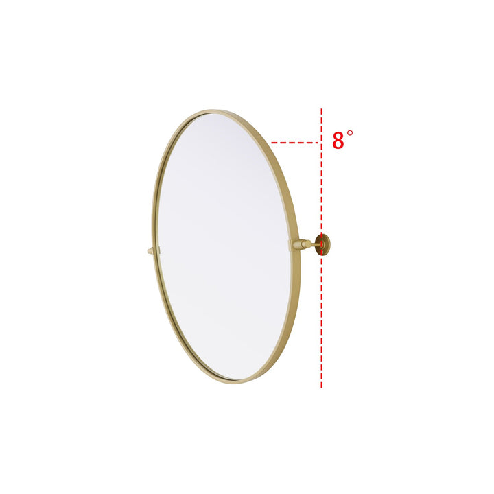 30X30 Pivot Mirror In Brass