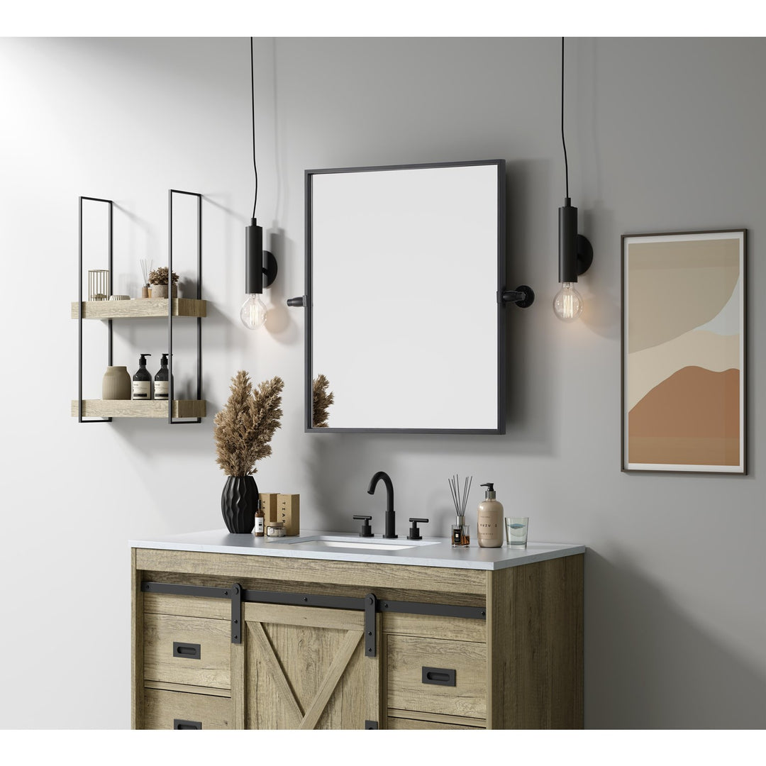 20X24 Pivot Mirror In Black