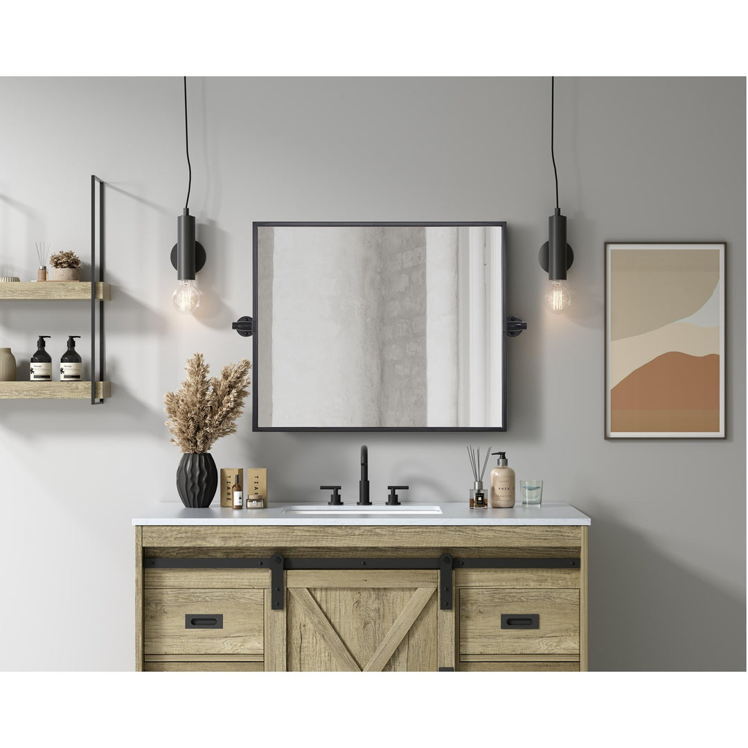 20X24 Pivot Mirror In Black