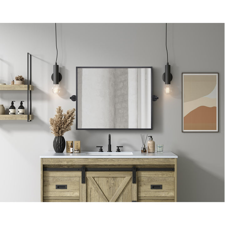 20X24 Pivot Mirror In Black