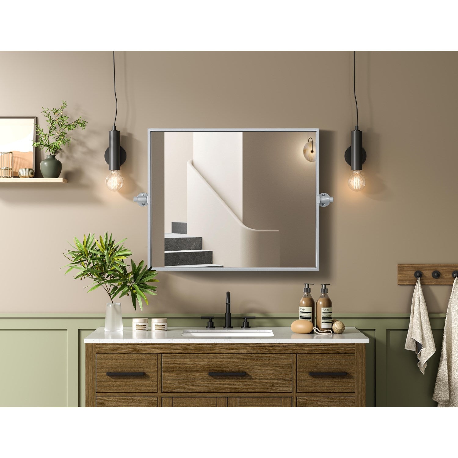 20X24 Pivot Mirror In Silver