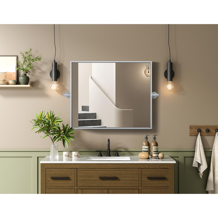 20X24 Pivot Mirror In Silver