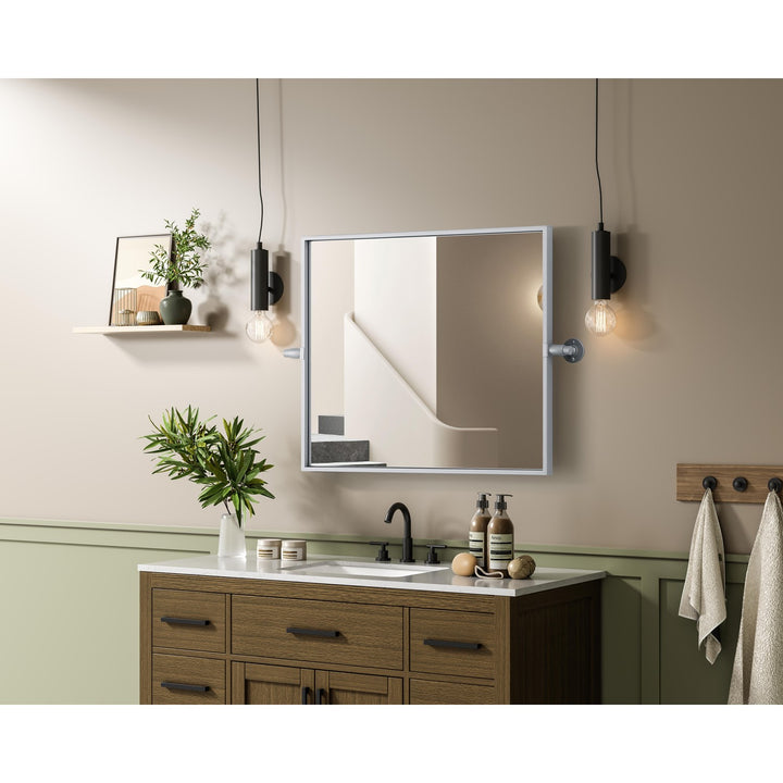 20X24 Pivot Mirror In Silver