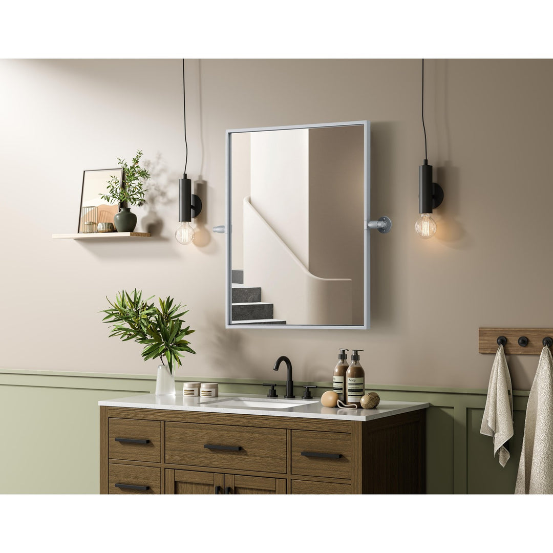20X24 Pivot Mirror In Silver
