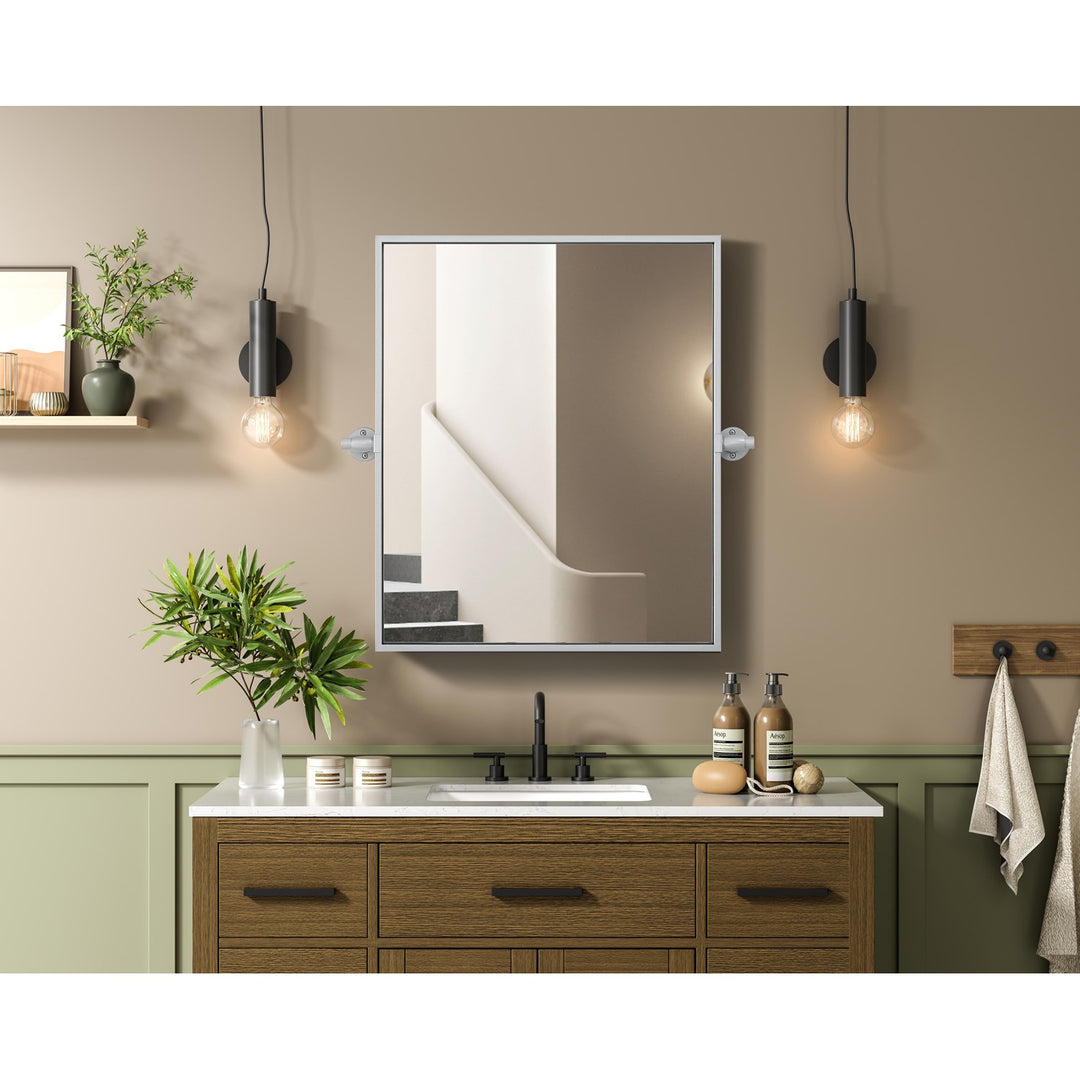 20X24 Pivot Mirror In Silver