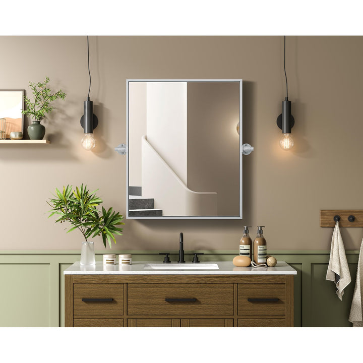 20X24 Pivot Mirror In Silver