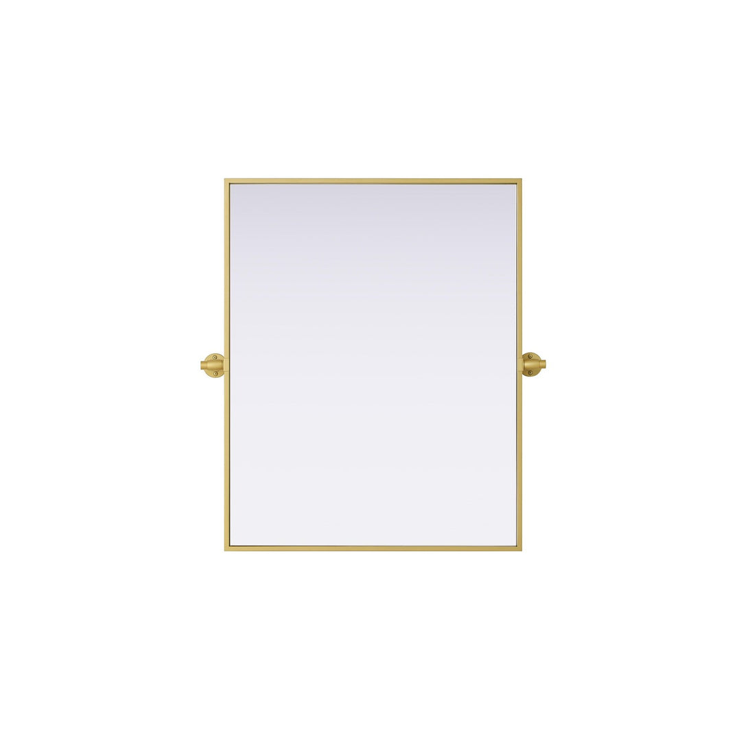 24X30 Pivot Mirror In Brass by Elegant Kitchen and Bath
