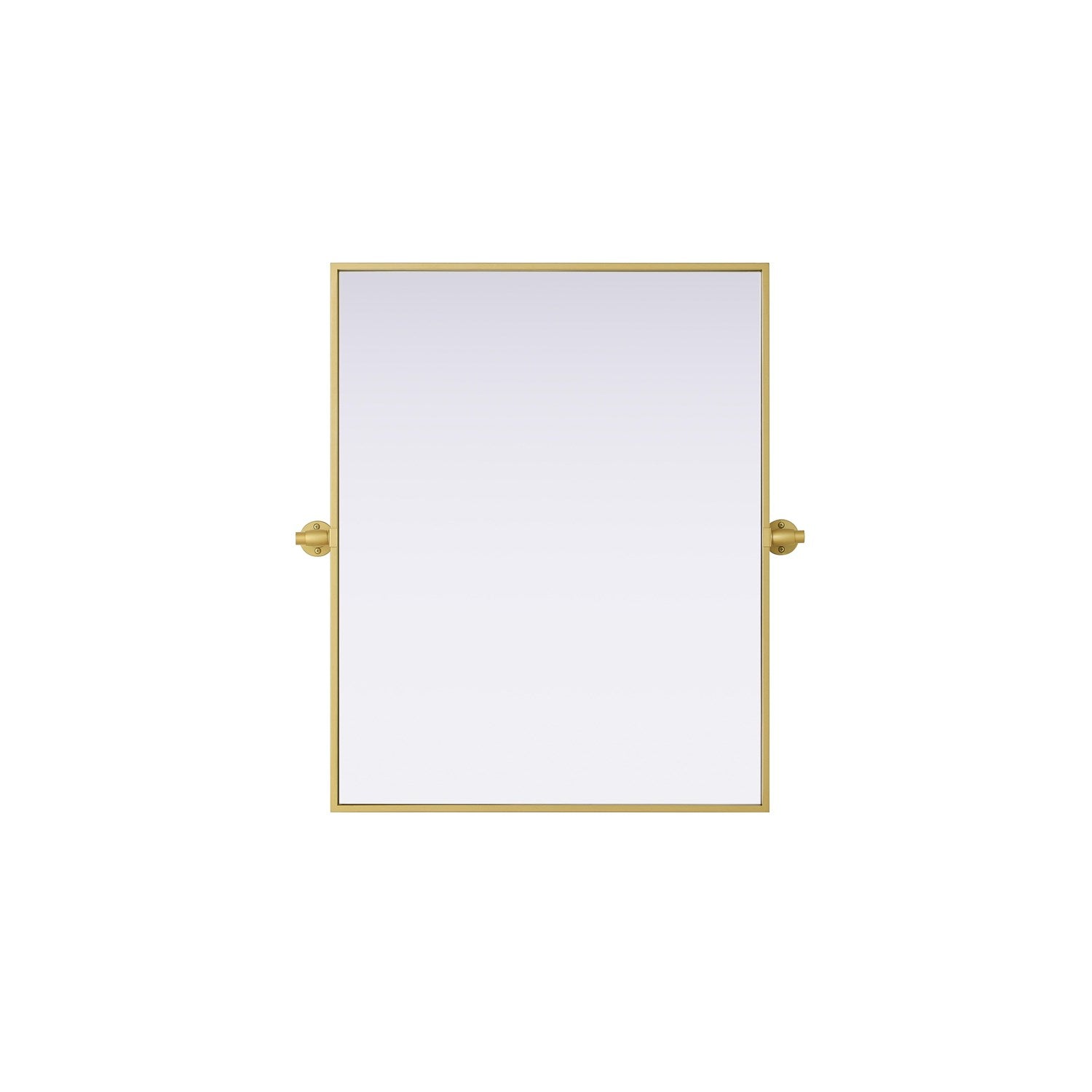 24X30 Pivot Mirror In Brass by Elegant Kitchen and Bath