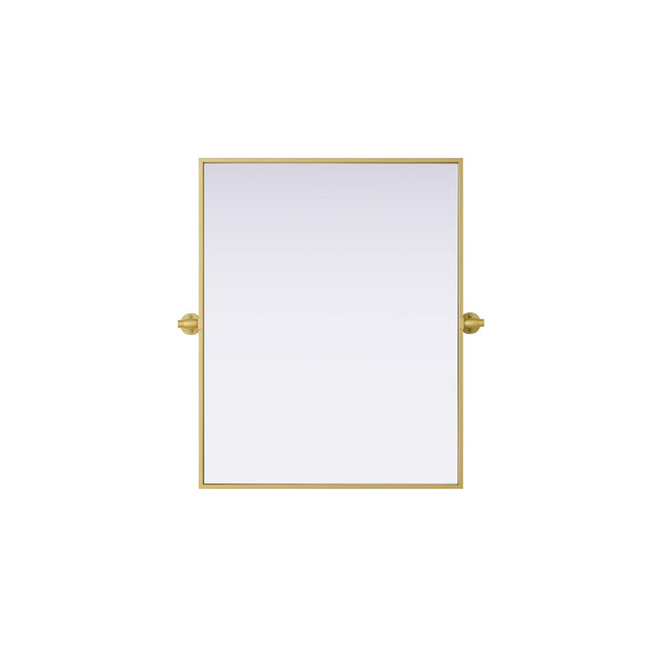 24X30 Pivot Mirror In Brass by Elegant Kitchen and Bath