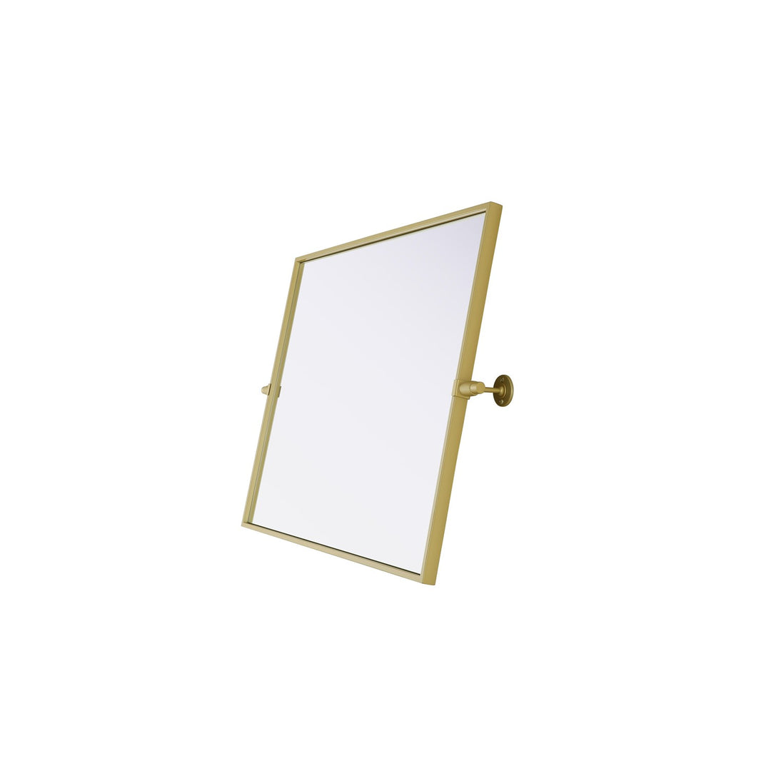24X30 Pivot Mirror In Brass