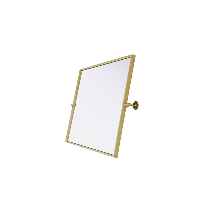 24X30 Pivot Mirror In Brass