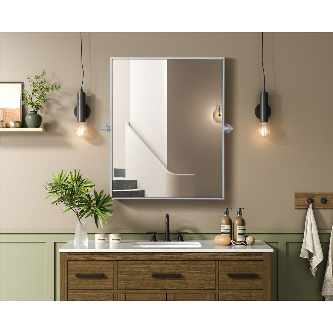 24X30 Pivot Mirror In Silver