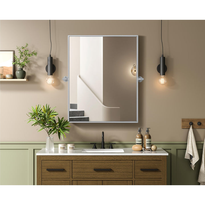 24X30 Pivot Mirror In Silver