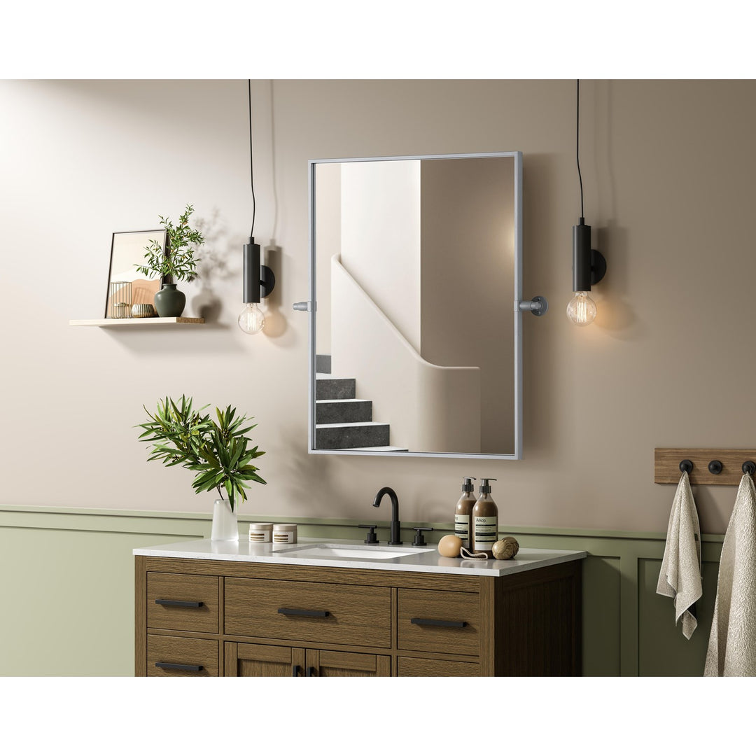 24X30 Pivot Mirror In Silver