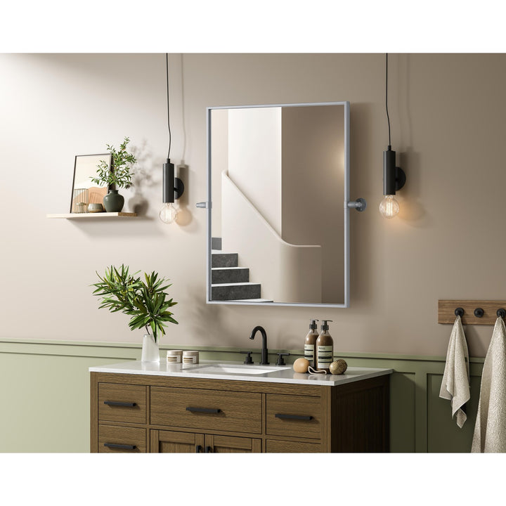 24X30 Pivot Mirror In Silver