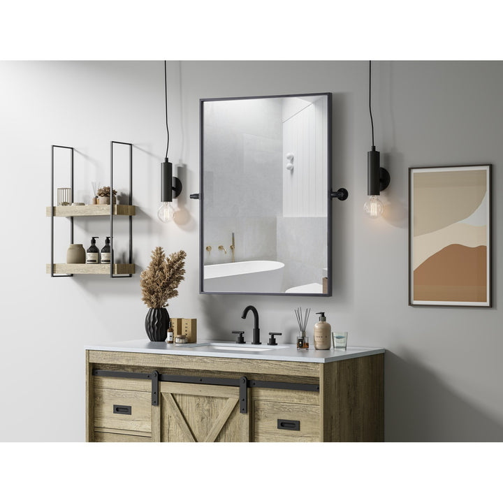24X32 Pivot Mirror In Black
