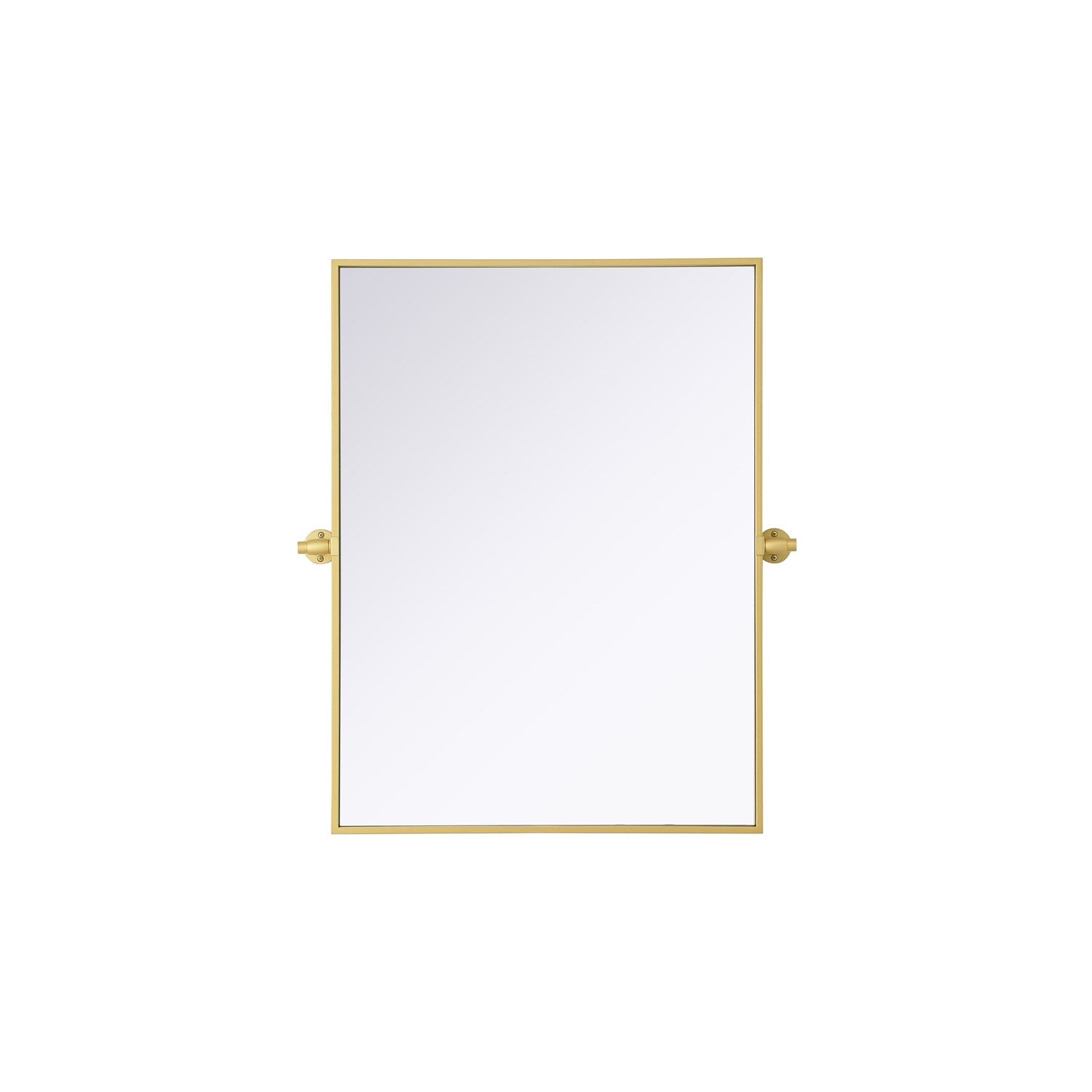 24X32 Pivot Mirror In Brass by Elegant Kitchen and Bath
