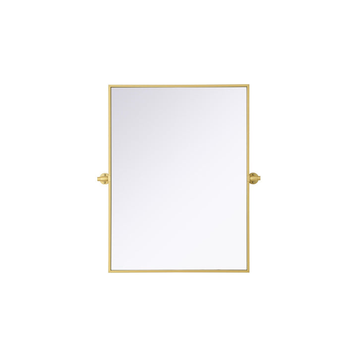 24X32 Pivot Mirror In Brass by Elegant Kitchen and Bath