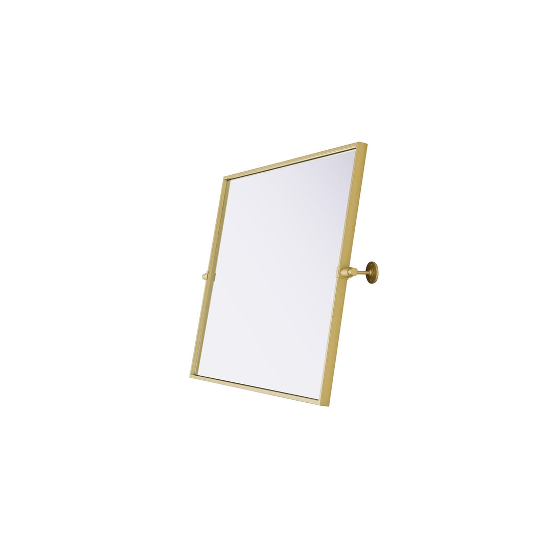 24X32 Pivot Mirror In Brass