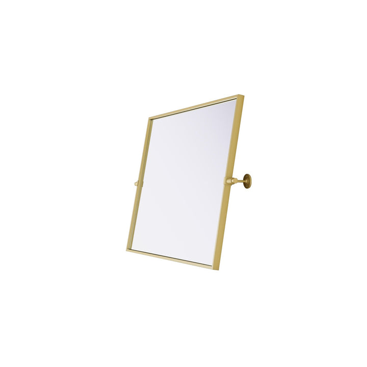 24X32 Pivot Mirror In Brass