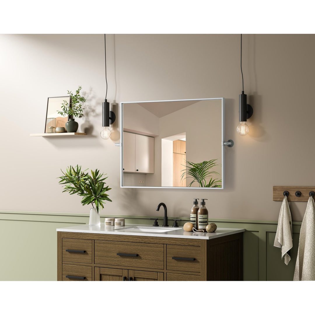 24X32 Pivot Mirror In Silver