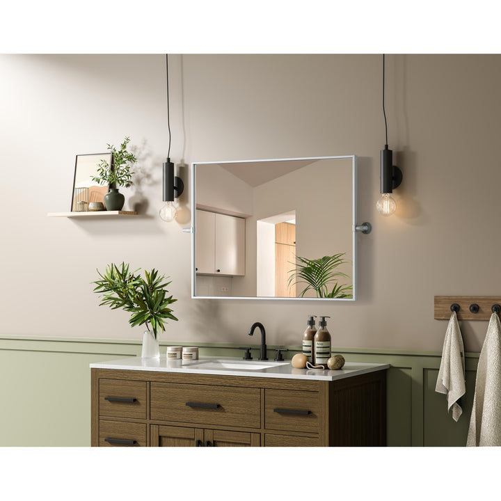 24X32 Pivot Mirror In Silver