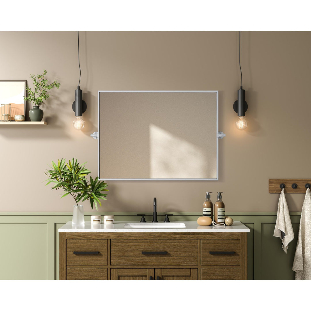 24X32 Pivot Mirror In Silver