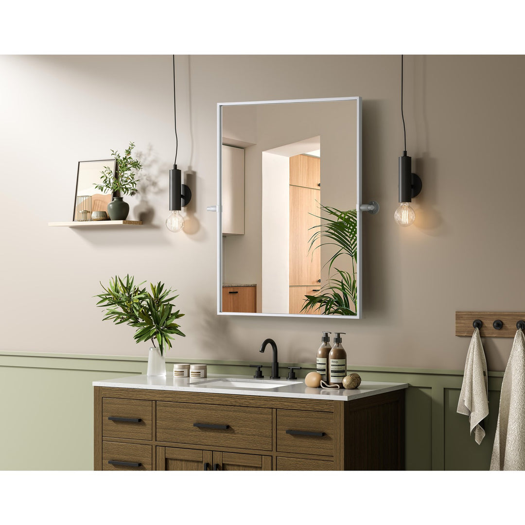 24X32 Pivot Mirror In Silver