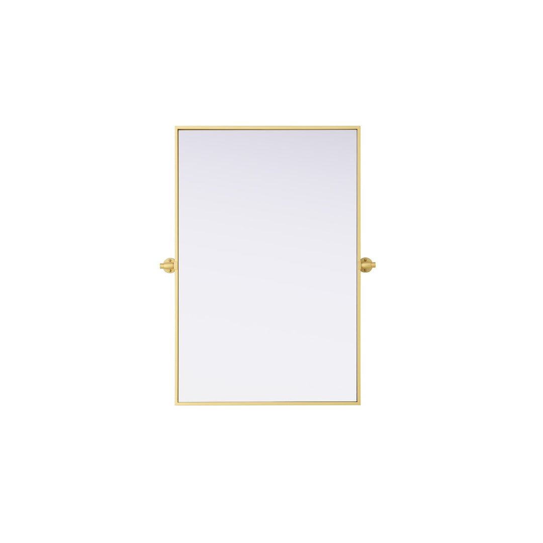 24X36 Pivot Mirror In Brass by Elegant Kitchen and Bath